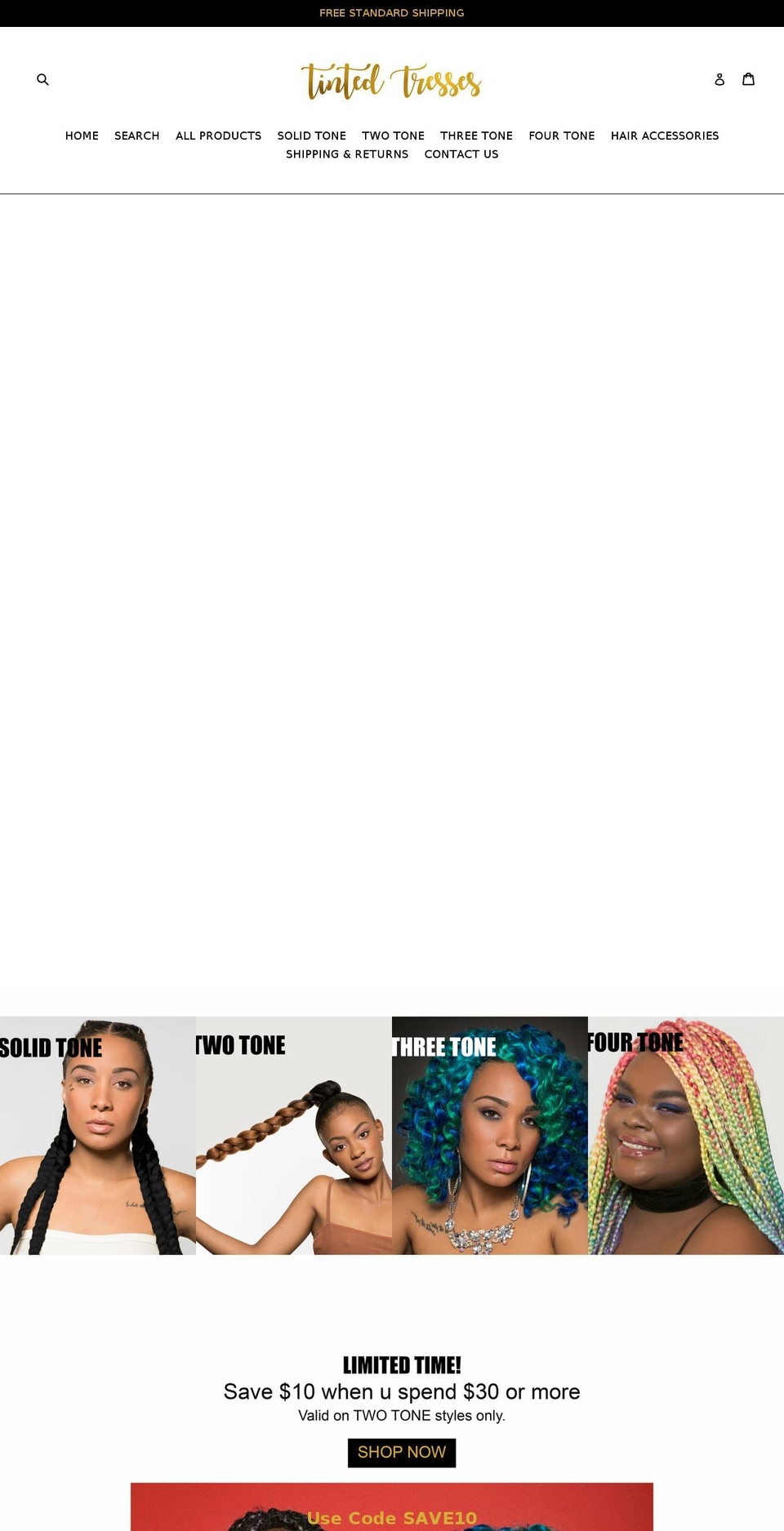 tintedtresses.com — Shopify storefront screenshot