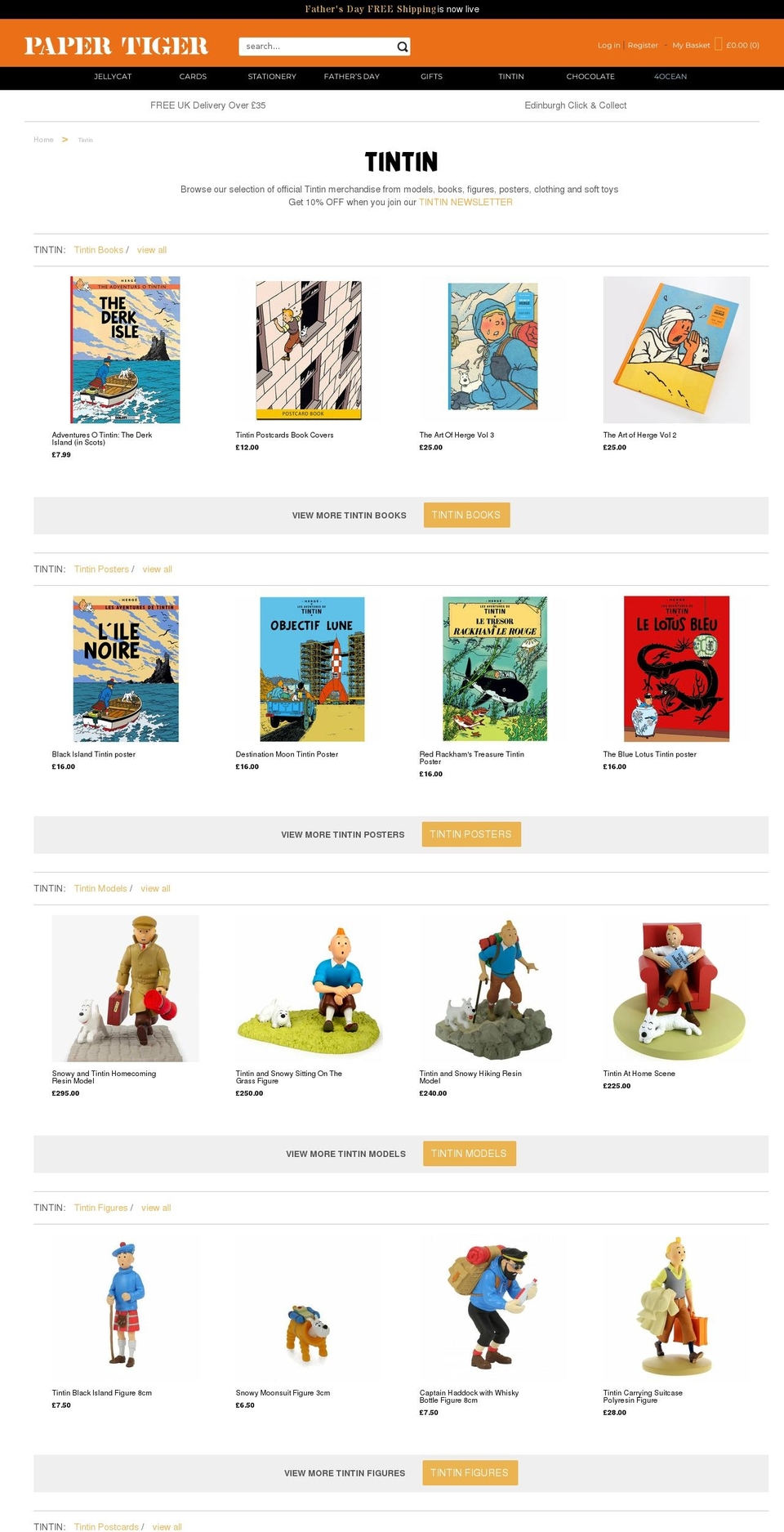 Paper Shopify theme site example tintin.scot