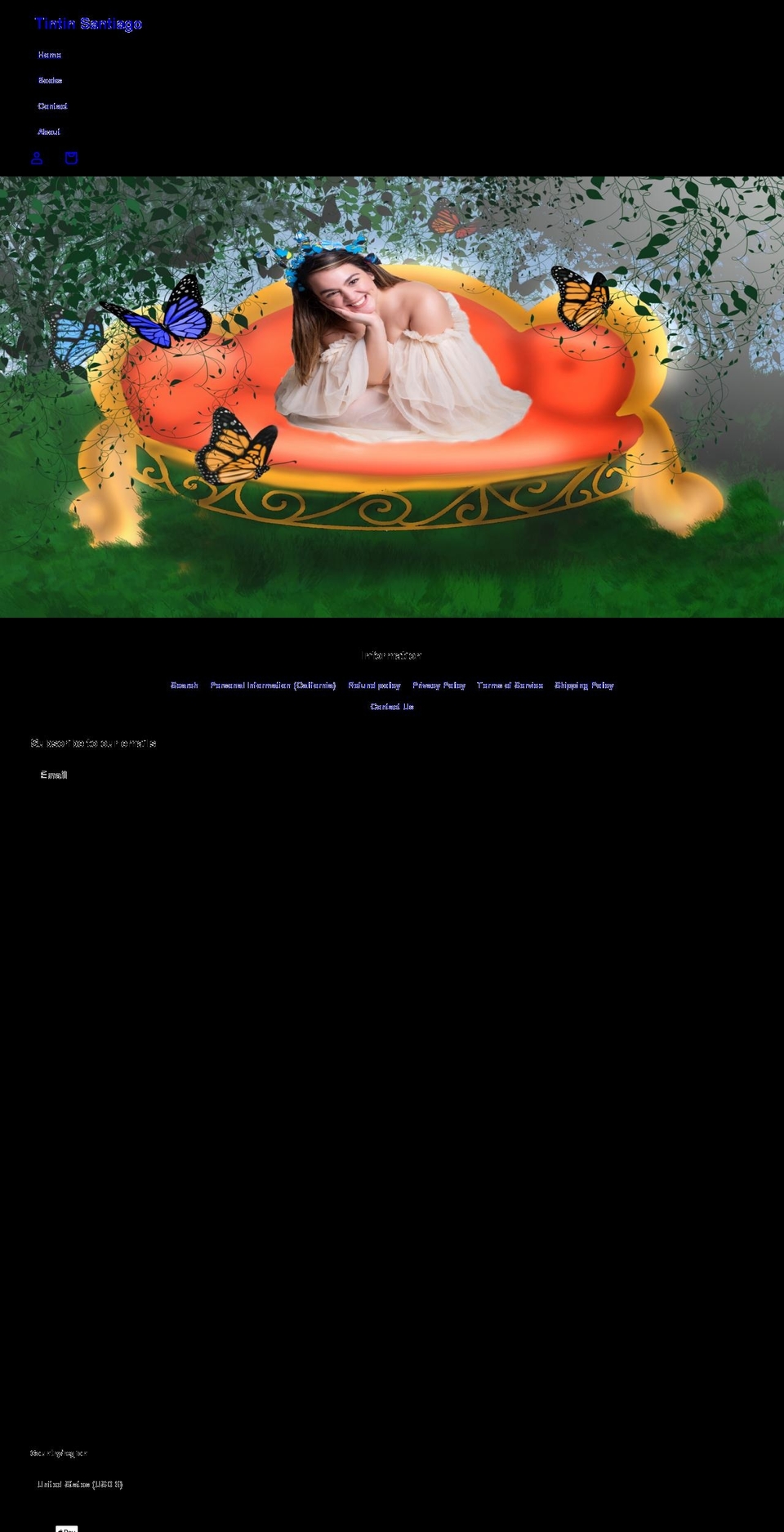 tintinsantiago.com shopify website screenshot