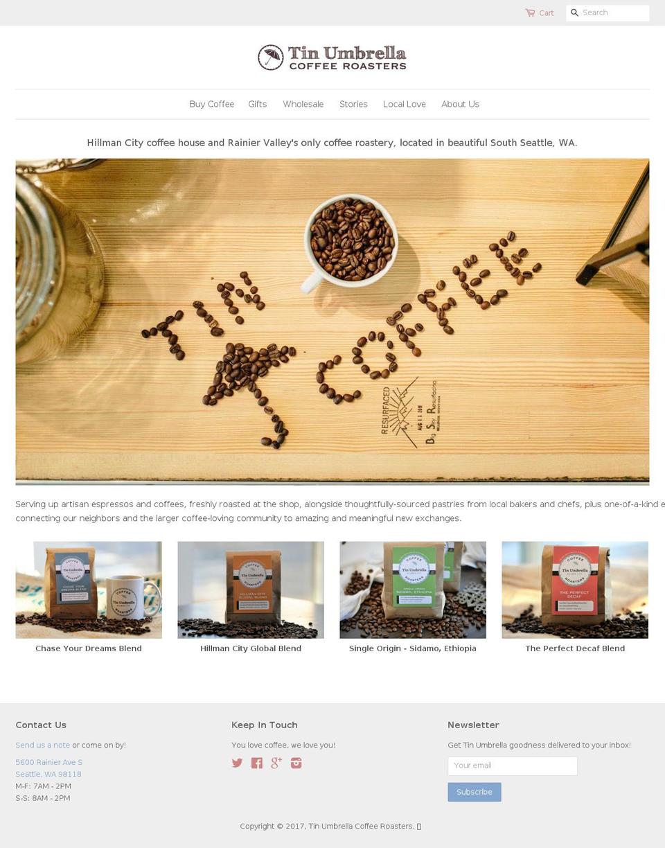 tinumbrella.net shopify website screenshot