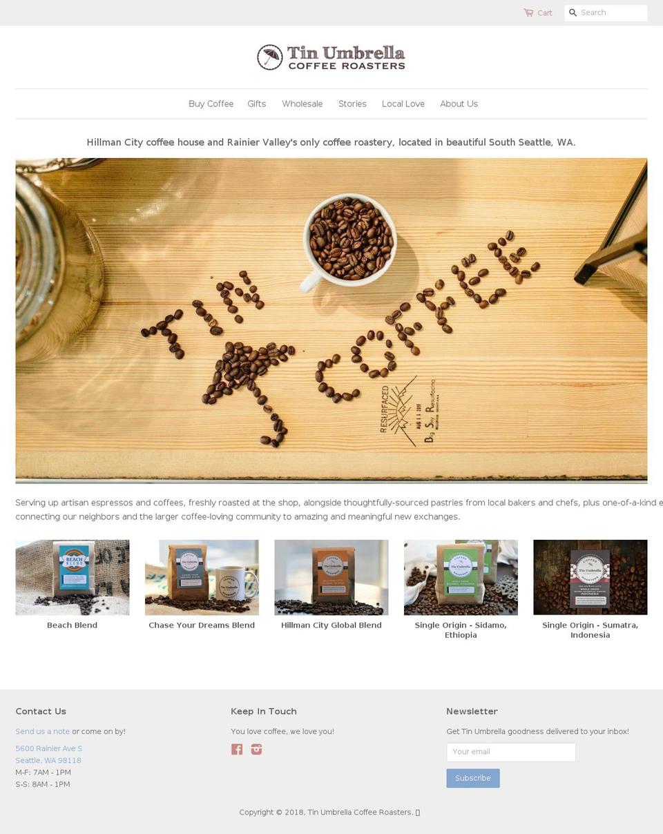 tinumbrella.us shopify website screenshot