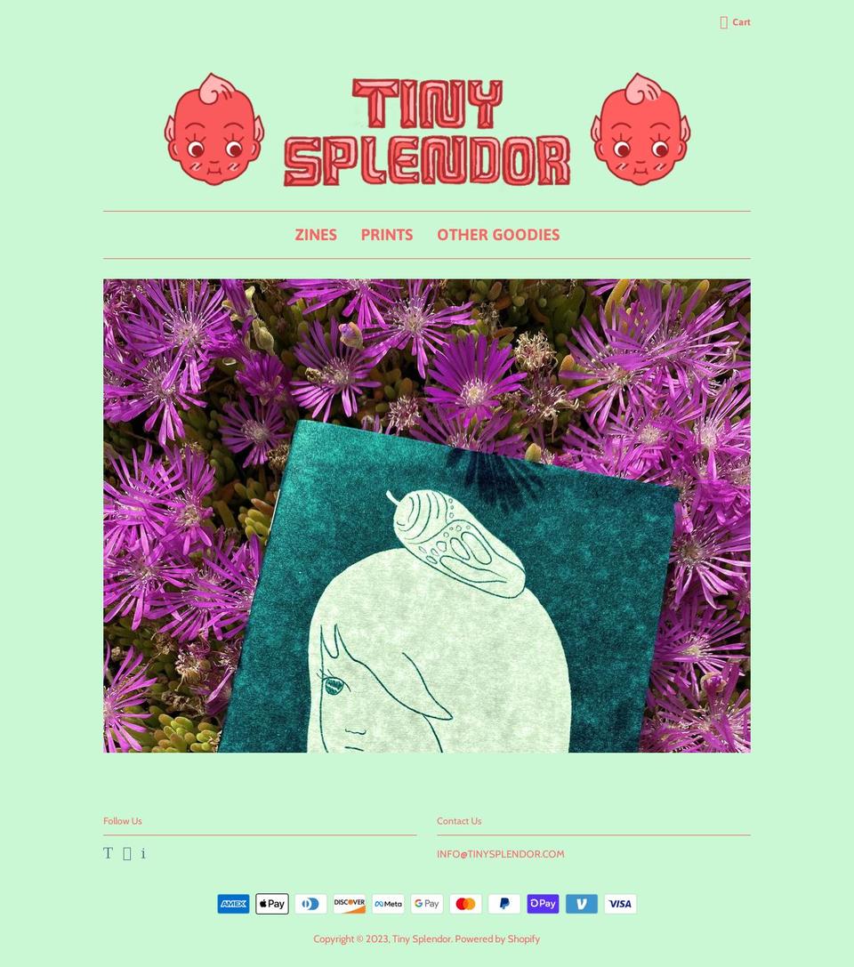 tiny-splendor.myshopify.com shopify website screenshot