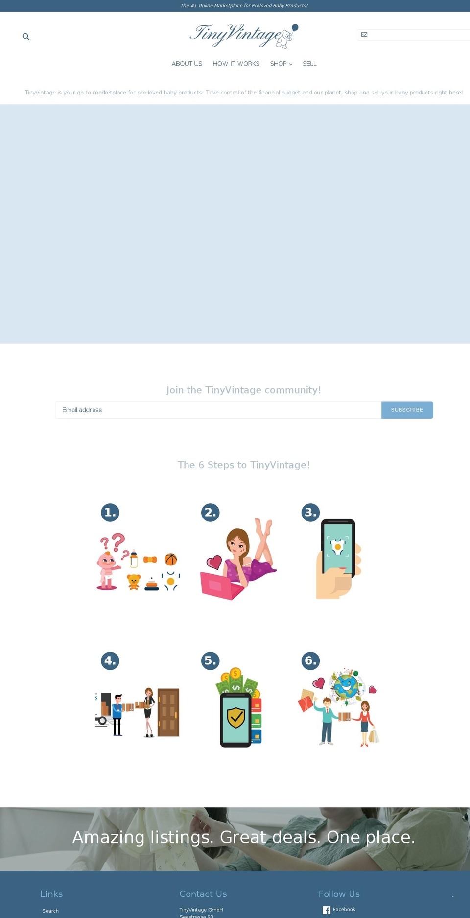 tiny-vintage.com — Shopify storefront screenshot