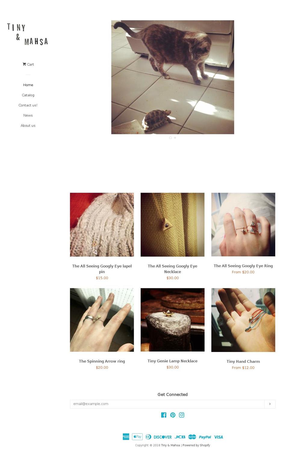 tinyandmahsa.com — Shopify storefront screenshot