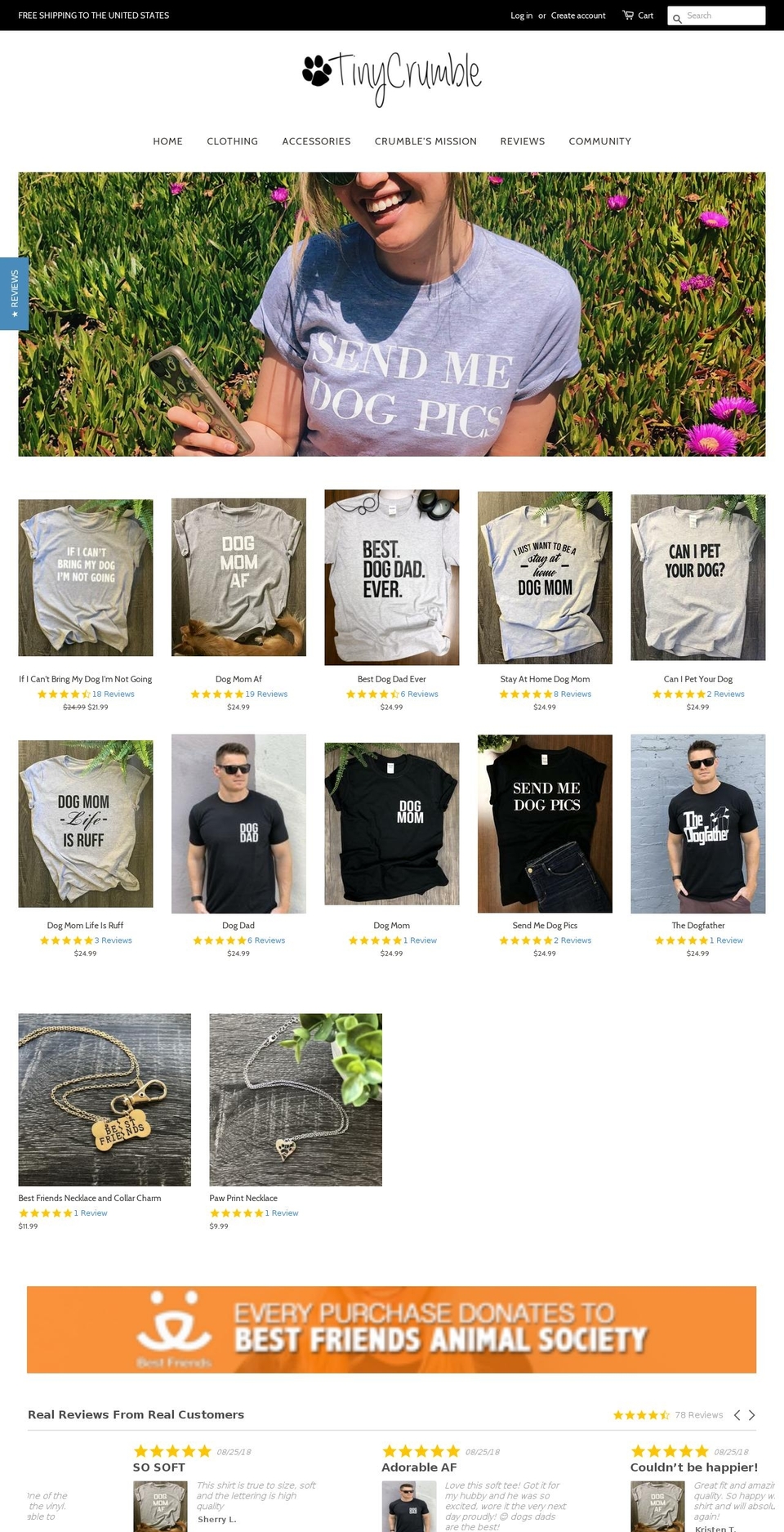 tinycrumble.com shopify website screenshot