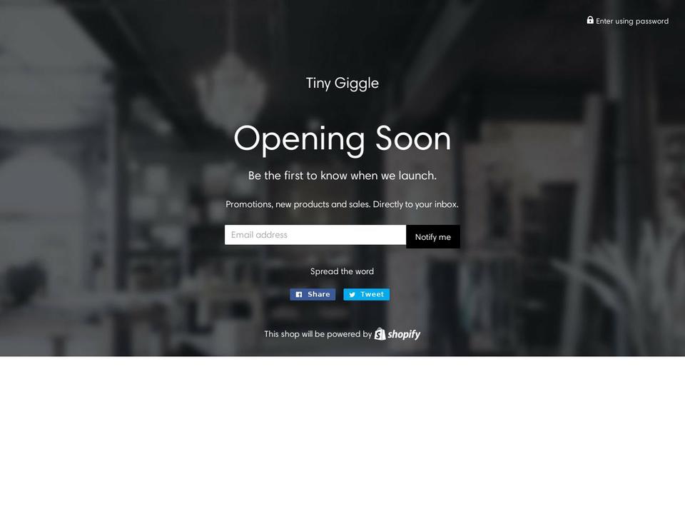tinygiggle.com — Shopify storefront screenshot