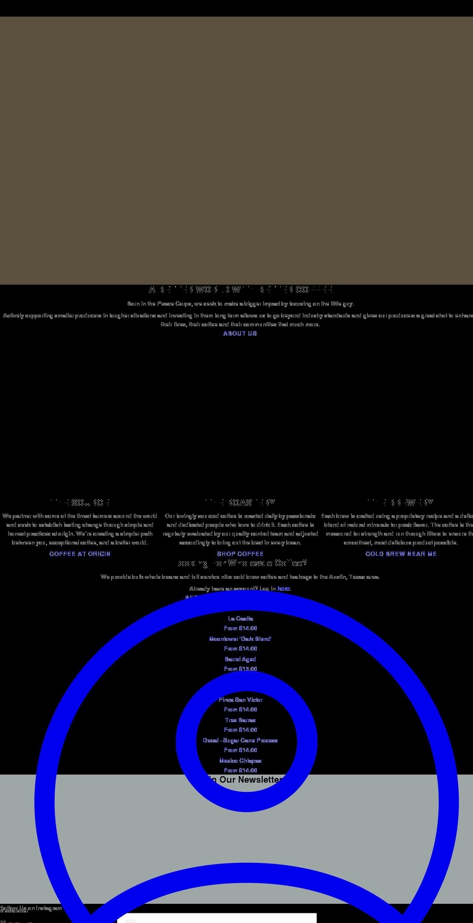 tinyhousecoffeeroasters.com shopify website screenshot