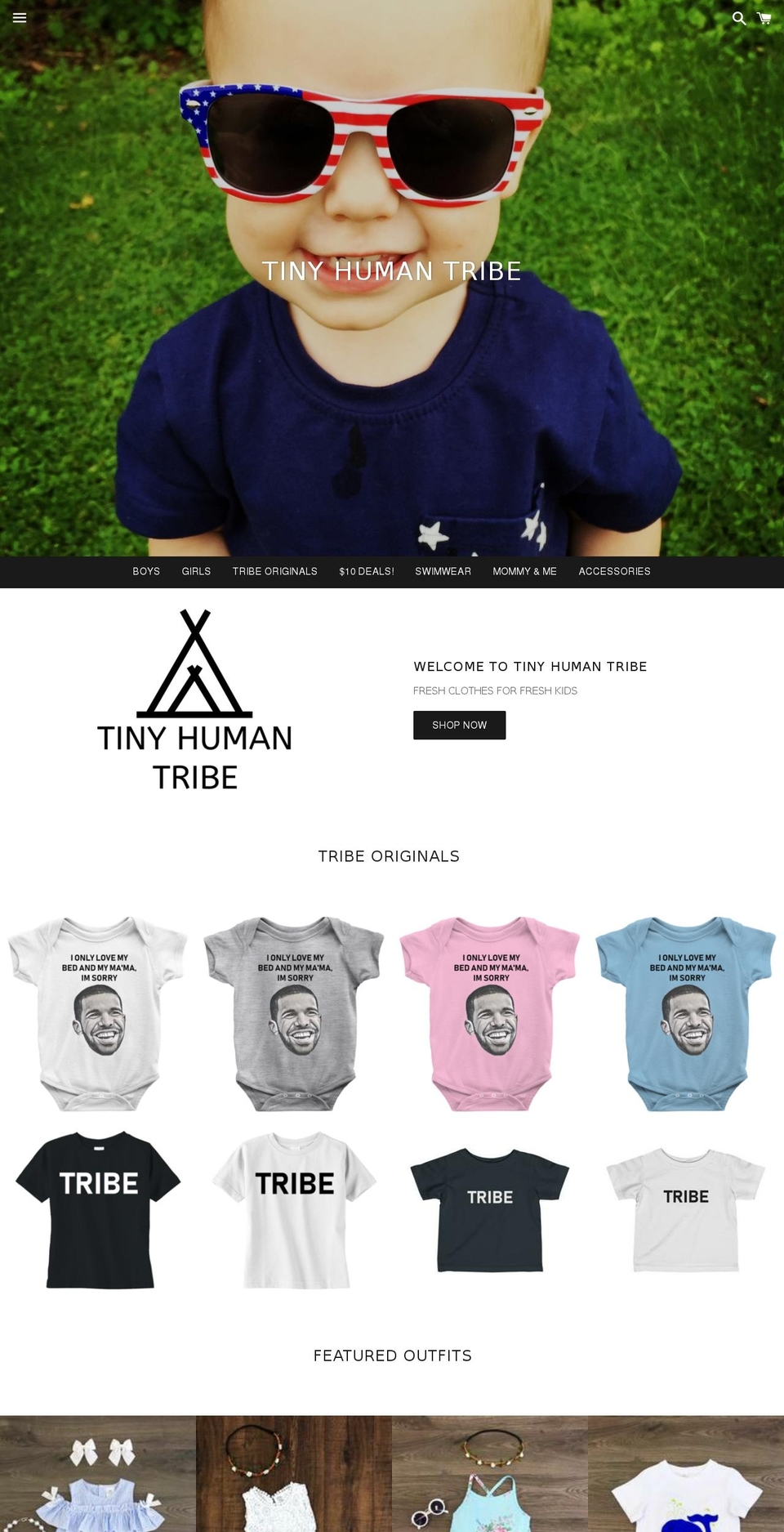tinyhumantribe.com — Shopify storefront screenshot