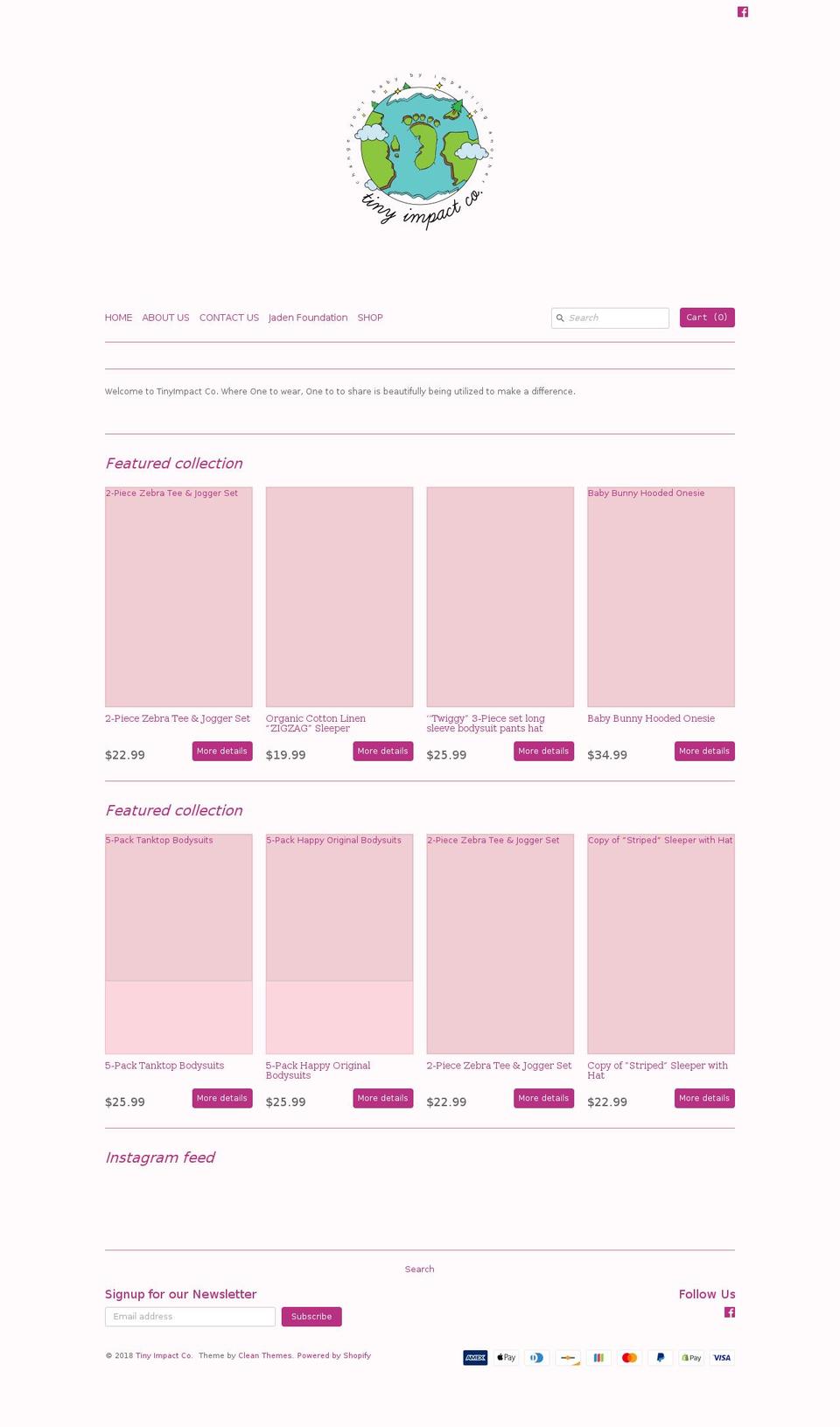 tinyimpactco.com — Shopify storefront screenshot