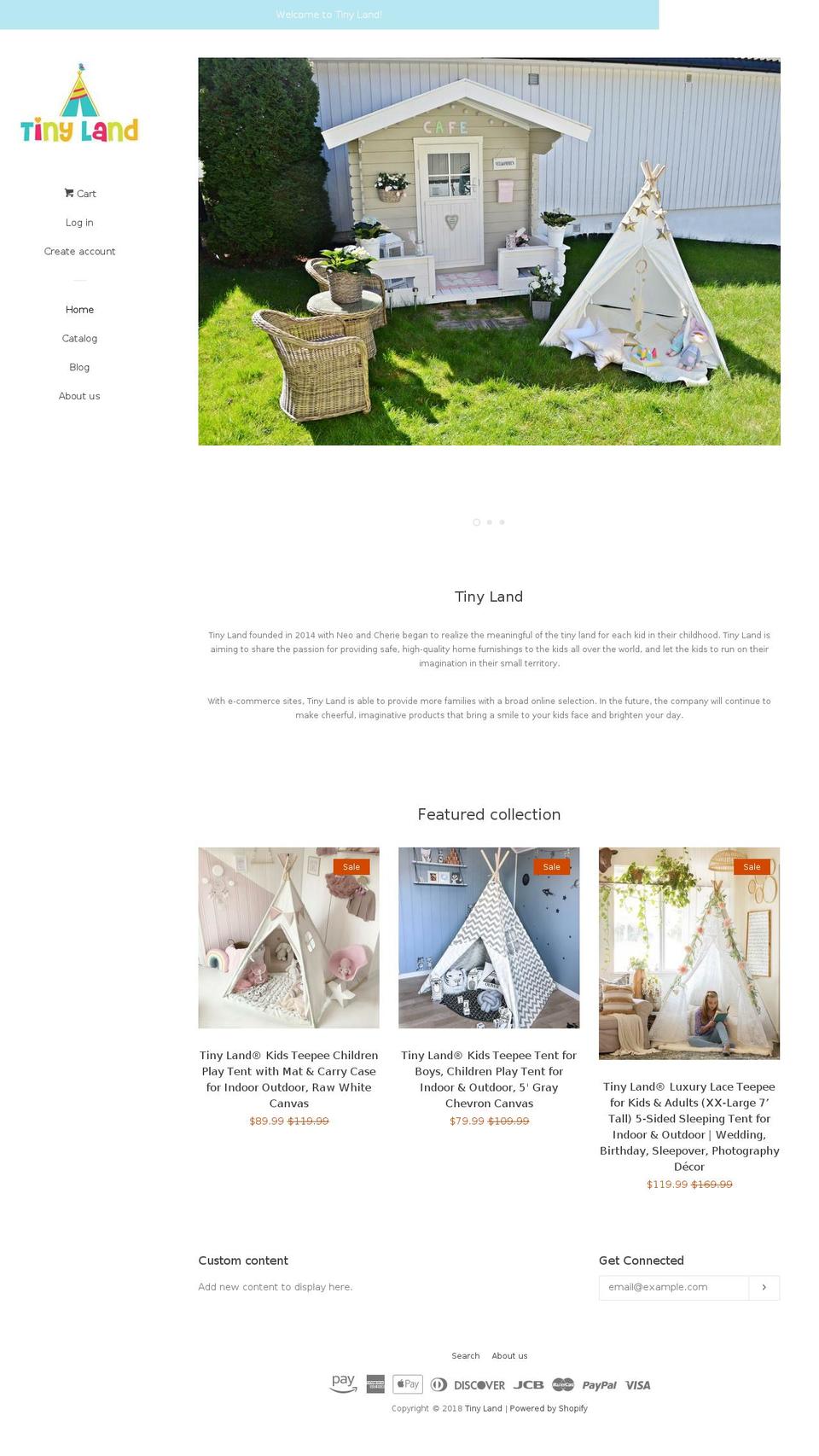 tinylandus.com shopify website screenshot