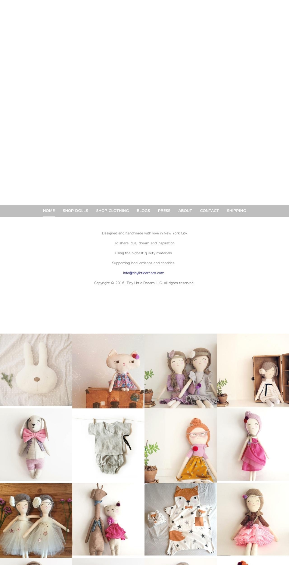 tinylittledream.com shopify website screenshot