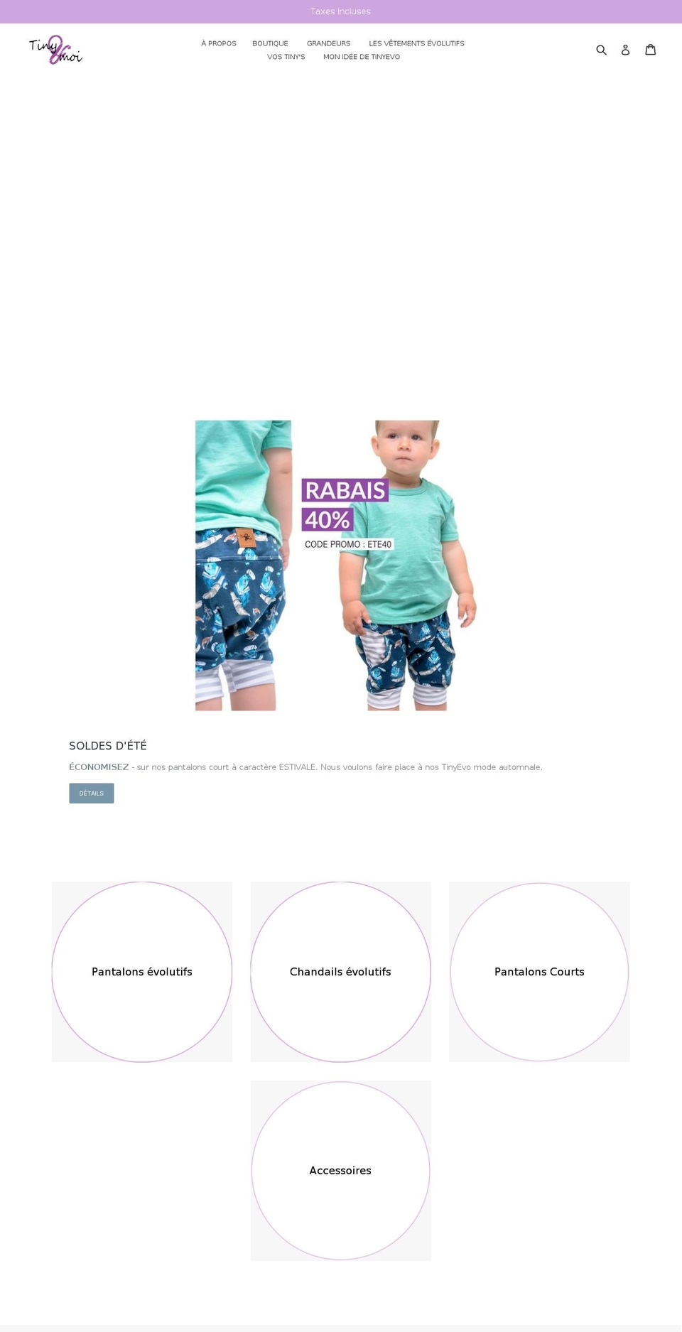 tinymoi.com — Shopify storefront screenshot