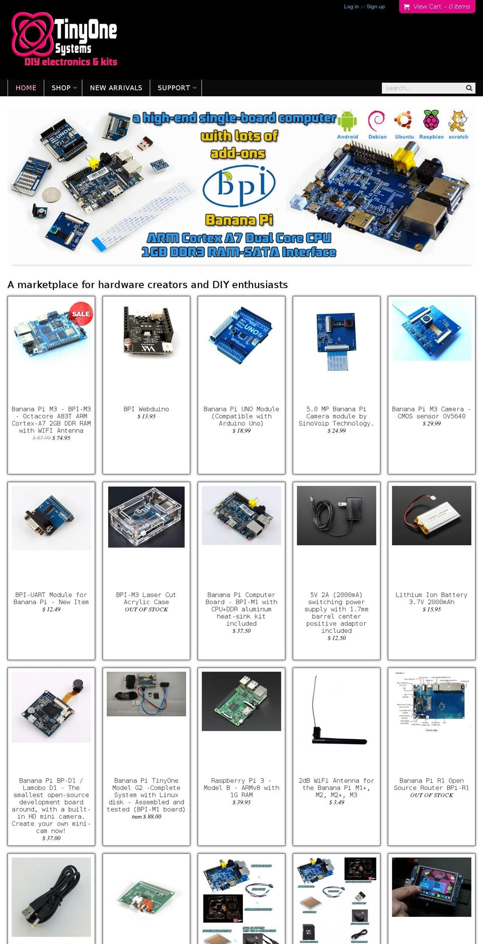 tinyonestore.com shopify website screenshot