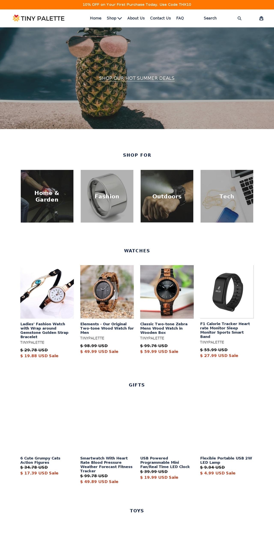 tinypalette.com — Shopify storefront screenshot