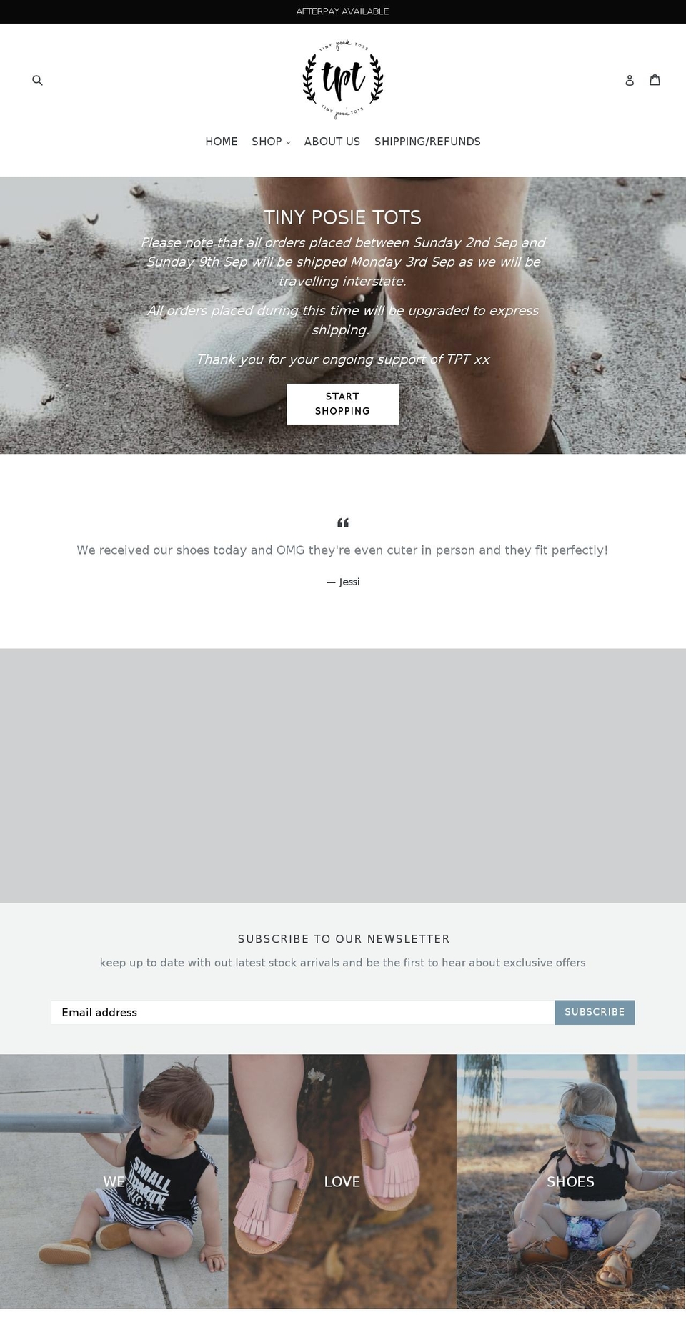 tinyposietots.com — Shopify storefront screenshot