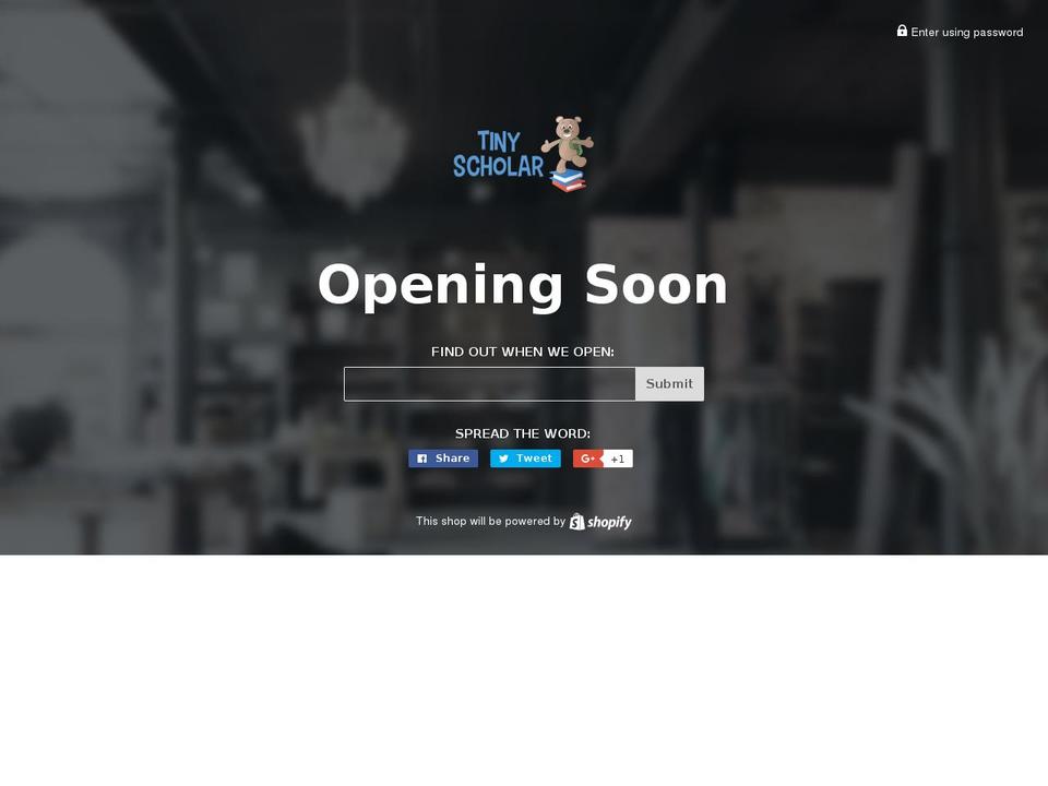 tinyscholar.com shopify website screenshot