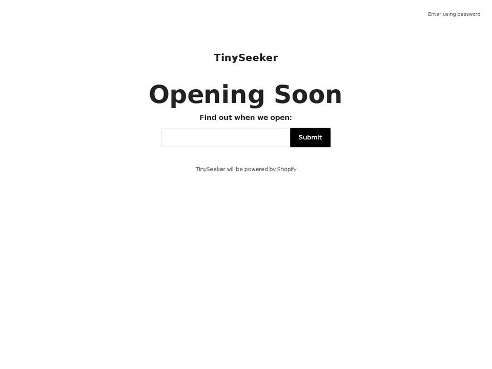 tinyseeker.com — Shopify storefront screenshot