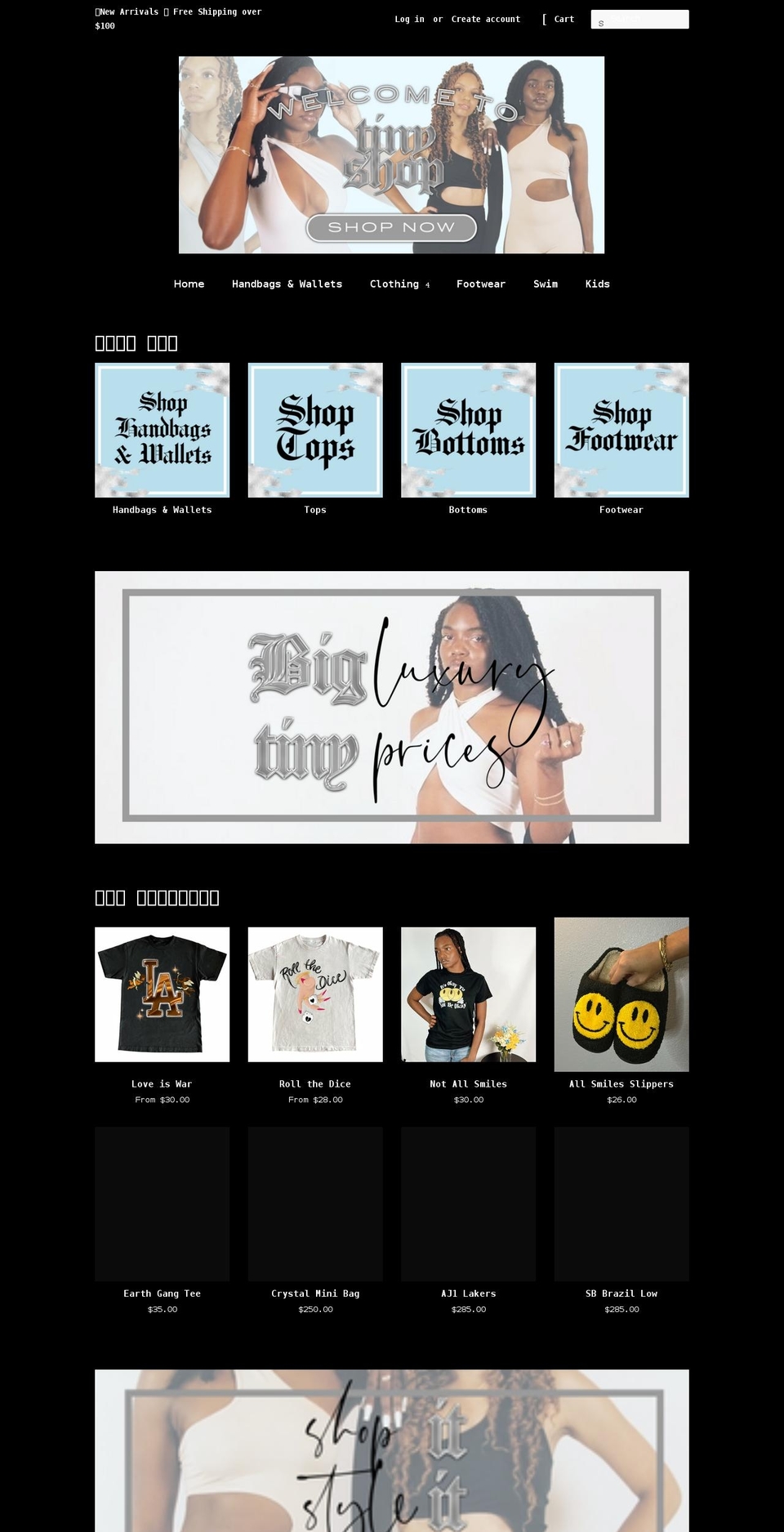 tinyshopco.com shopify website screenshot