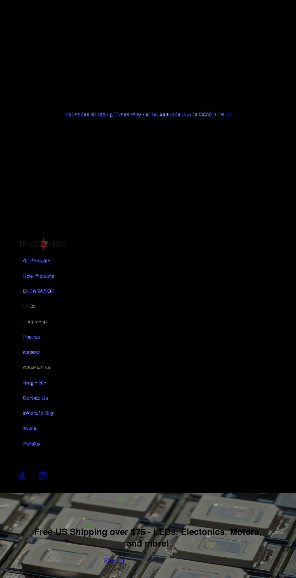 tinysleds.com shopify website screenshot