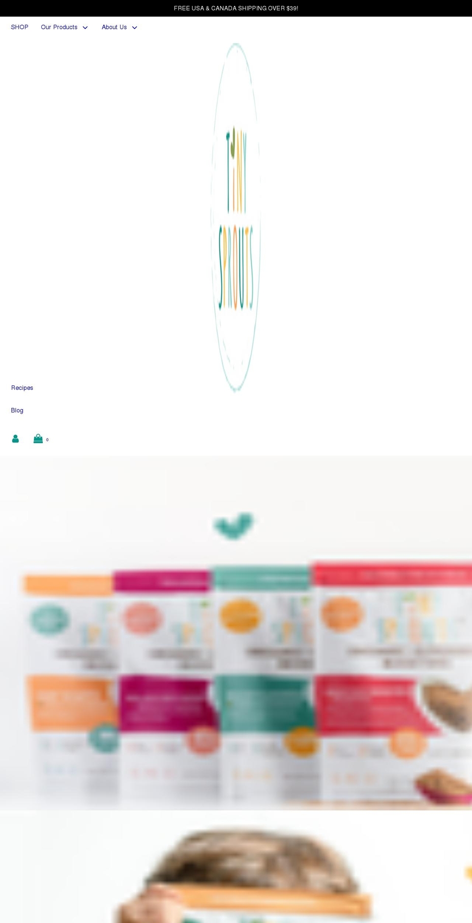 tinysproutsfoods.com shopify website screenshot