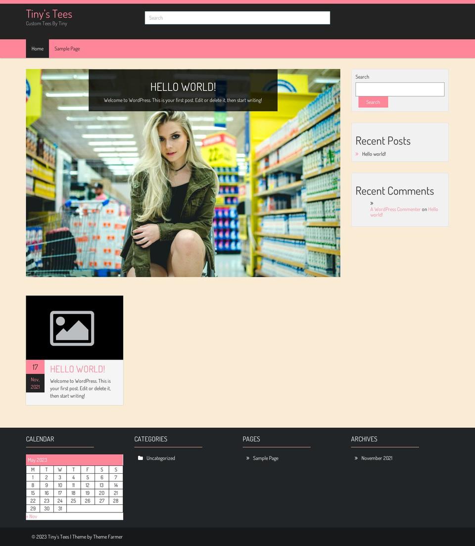 tinystees.com — Shopify storefront screenshot
