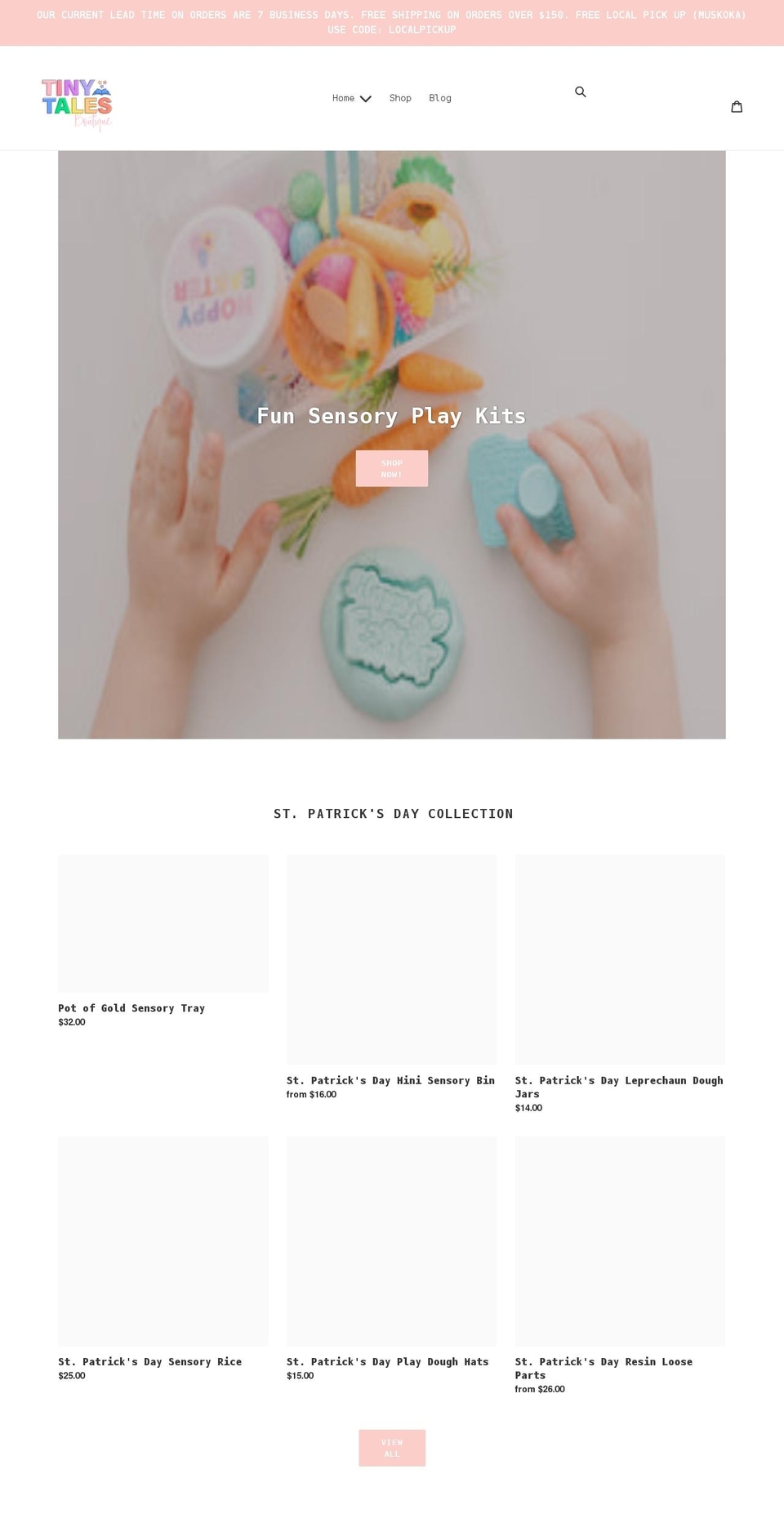 tinytales.ca shopify website screenshot