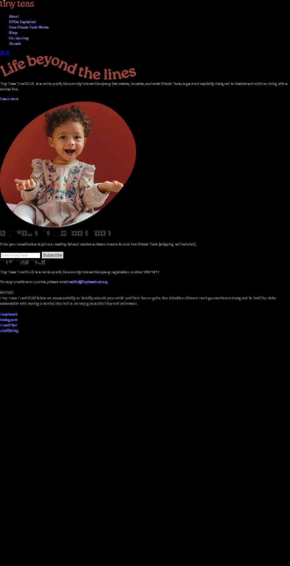 tinyteastrust.org shopify website screenshot