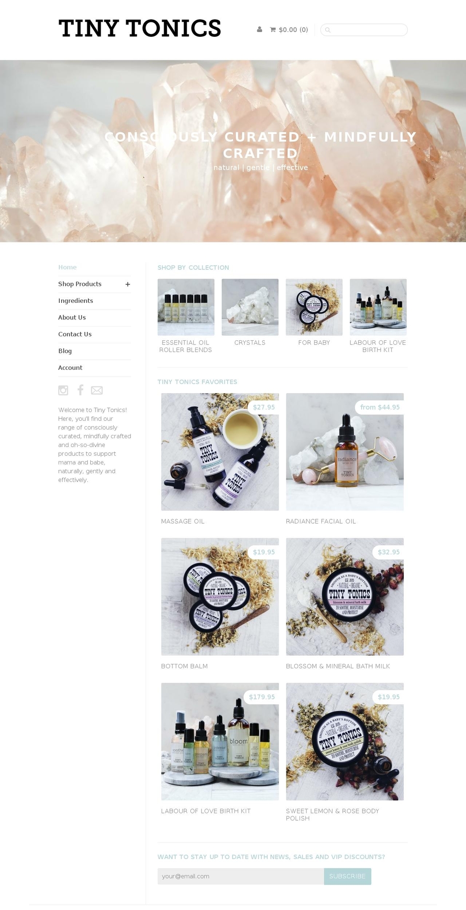 tinytonics.com.au shopify website screenshot