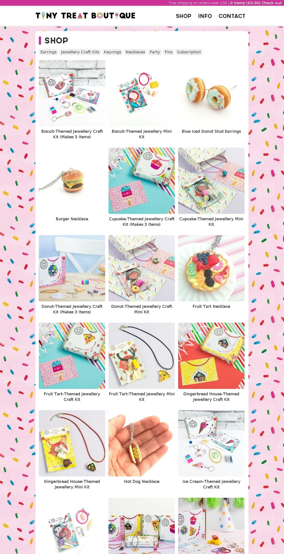 tinytreatboutique.com shopify website screenshot