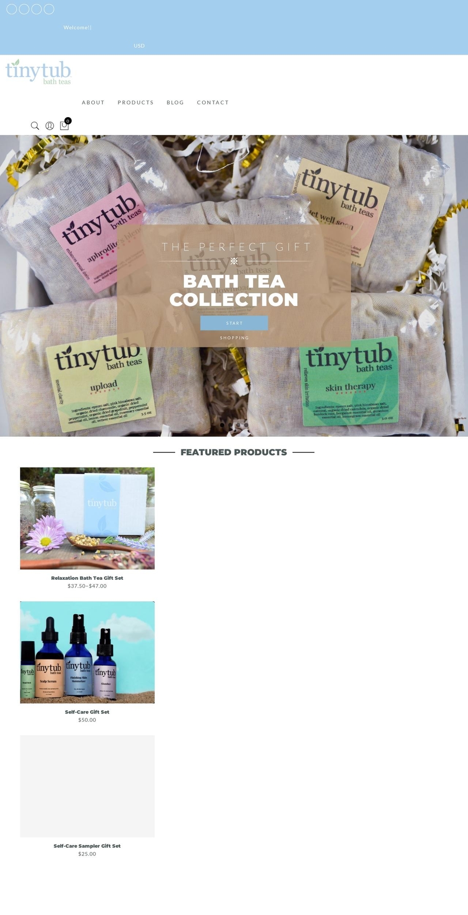 gecko---upload with Installments message Shopify theme site example tinytubbathteas.com