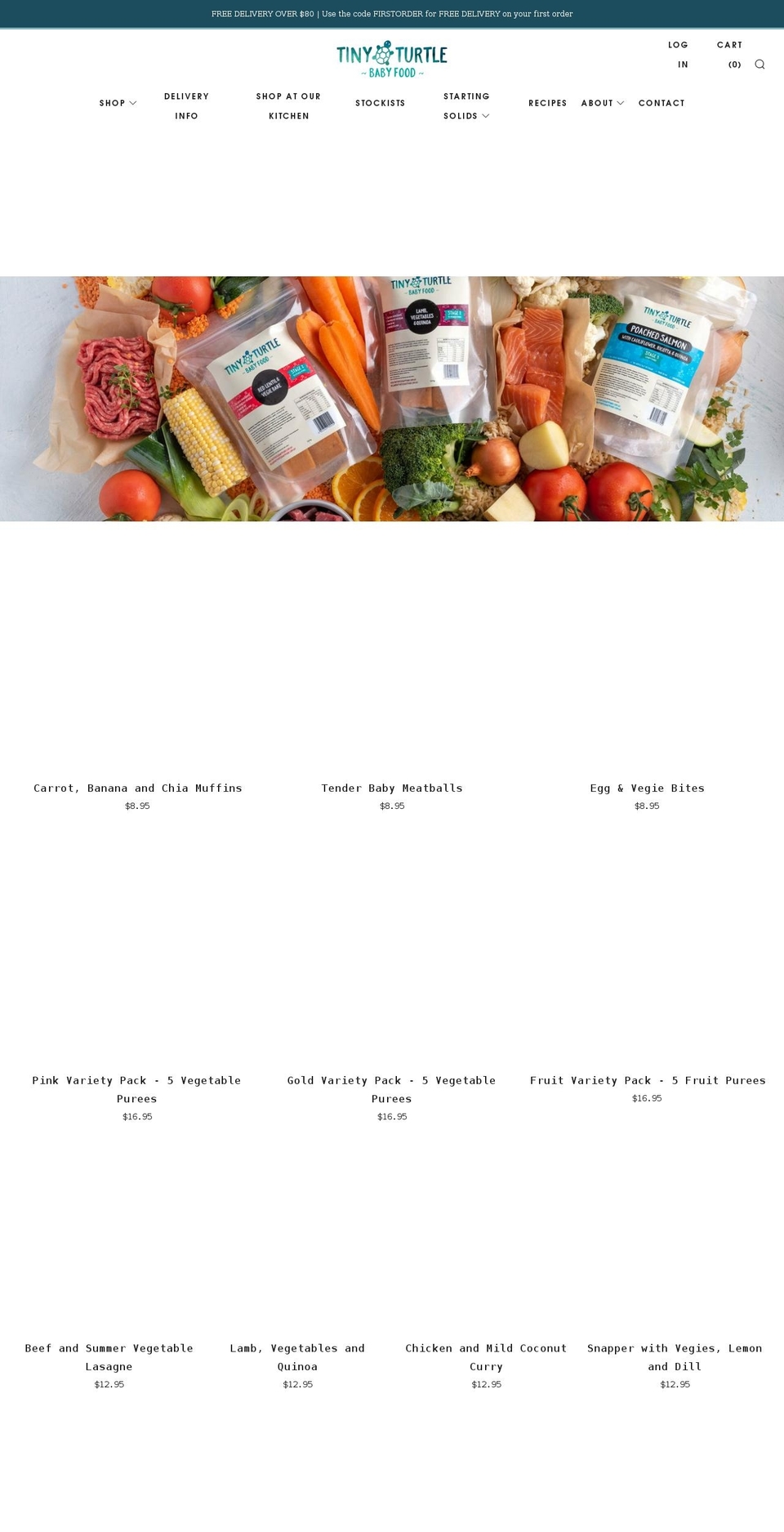 tinyturtlebabyfood.com.au shopify website screenshot