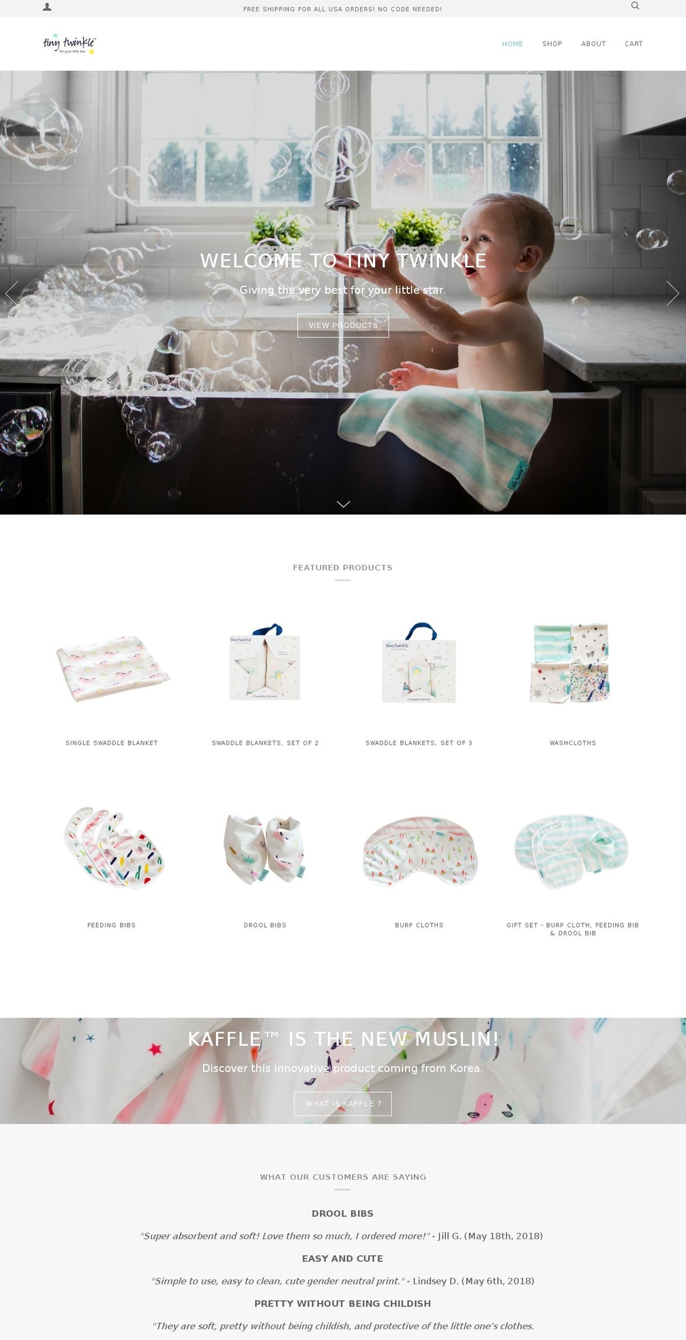 tinytwinkleshop.com shopify website screenshot