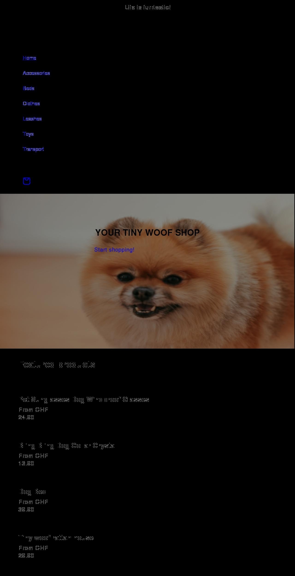 tinywoof.com — Shopify storefront screenshot