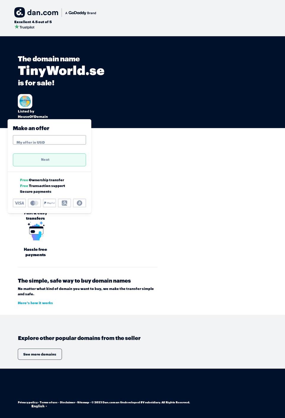 tinyworld.se shopify website screenshot