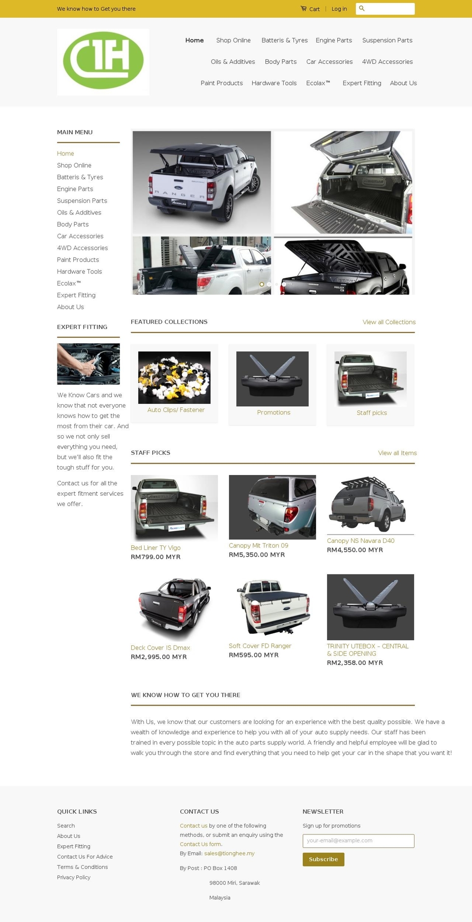 tionghee.com shopify website screenshot