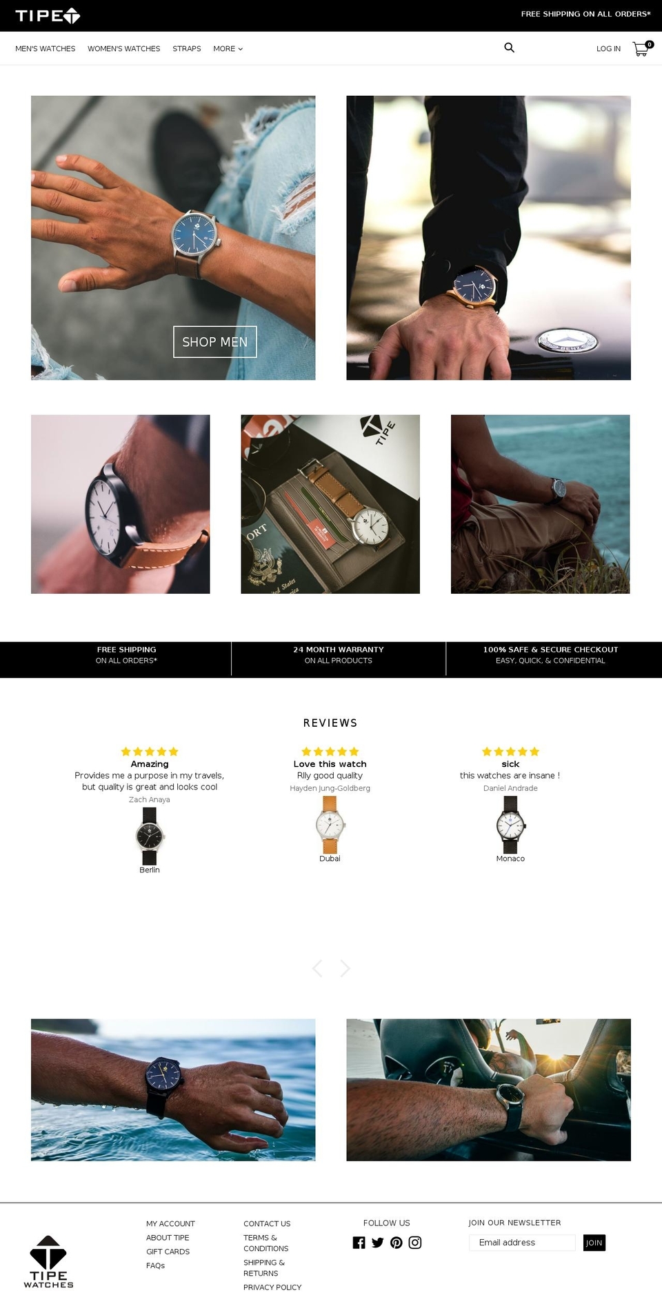 tipewatches.com — Shopify storefront screenshot