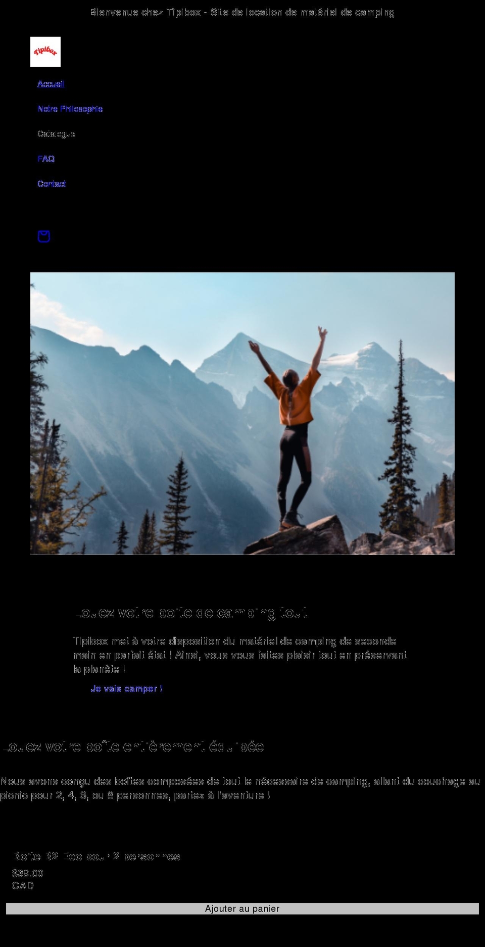 tipibox.com shopify website screenshot