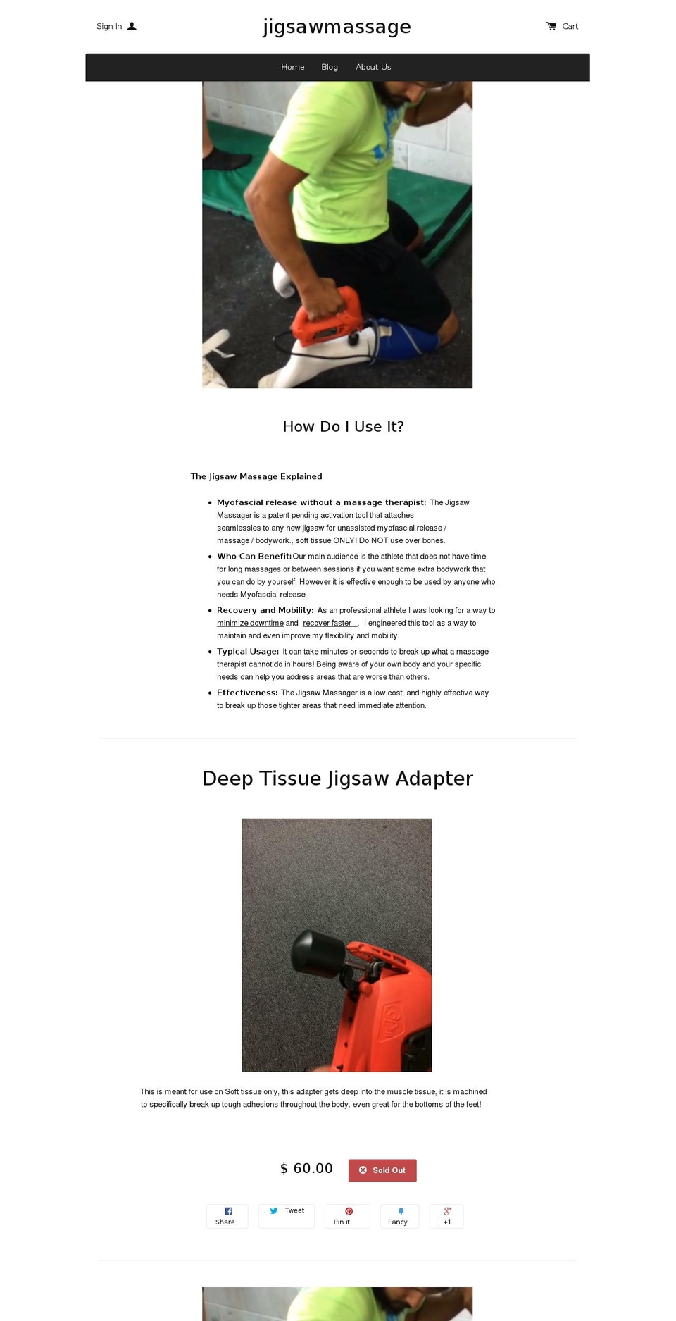 tipmassage.com shopify website screenshot