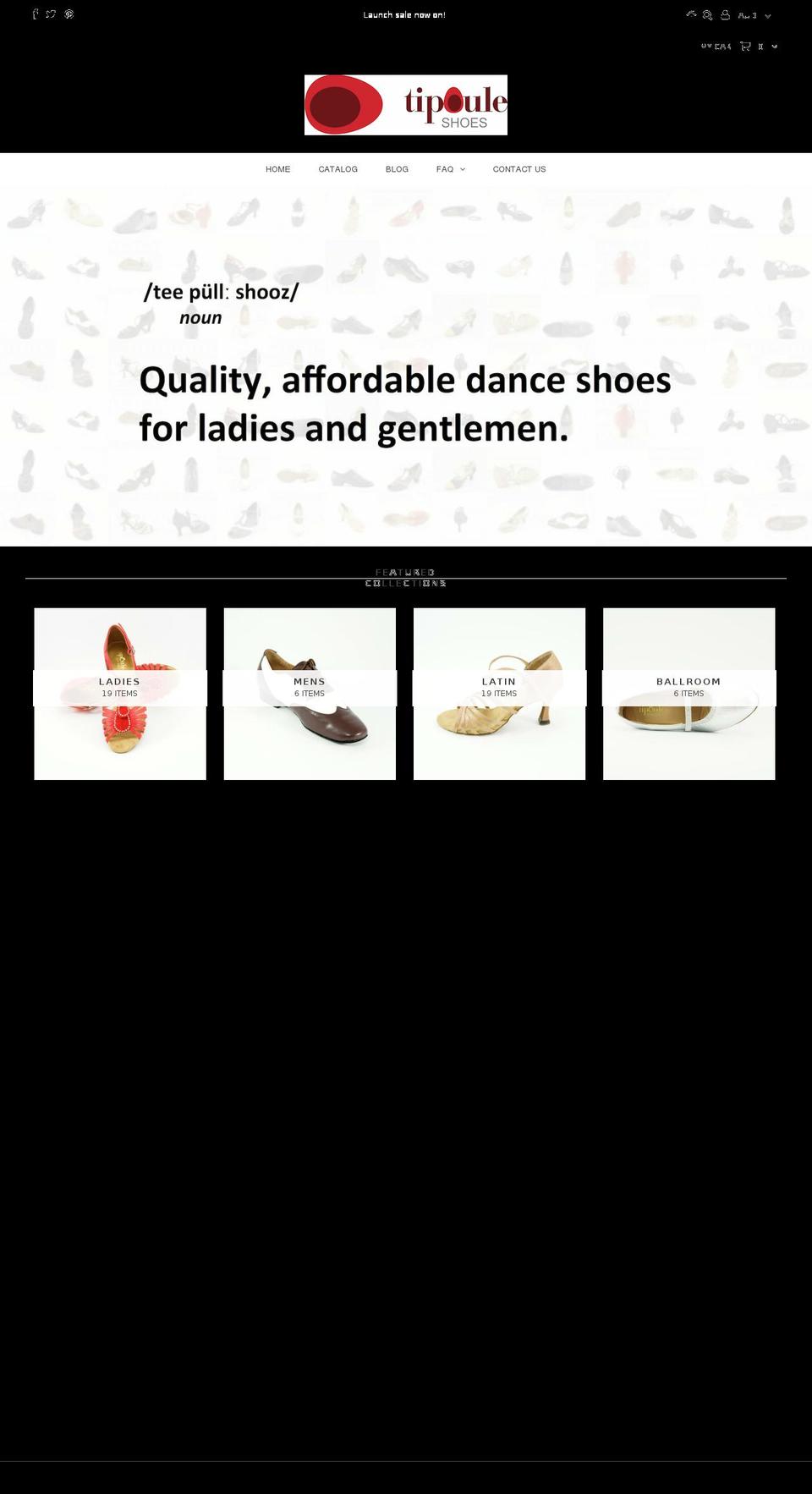 tipouleshoes.com.au shopify website screenshot