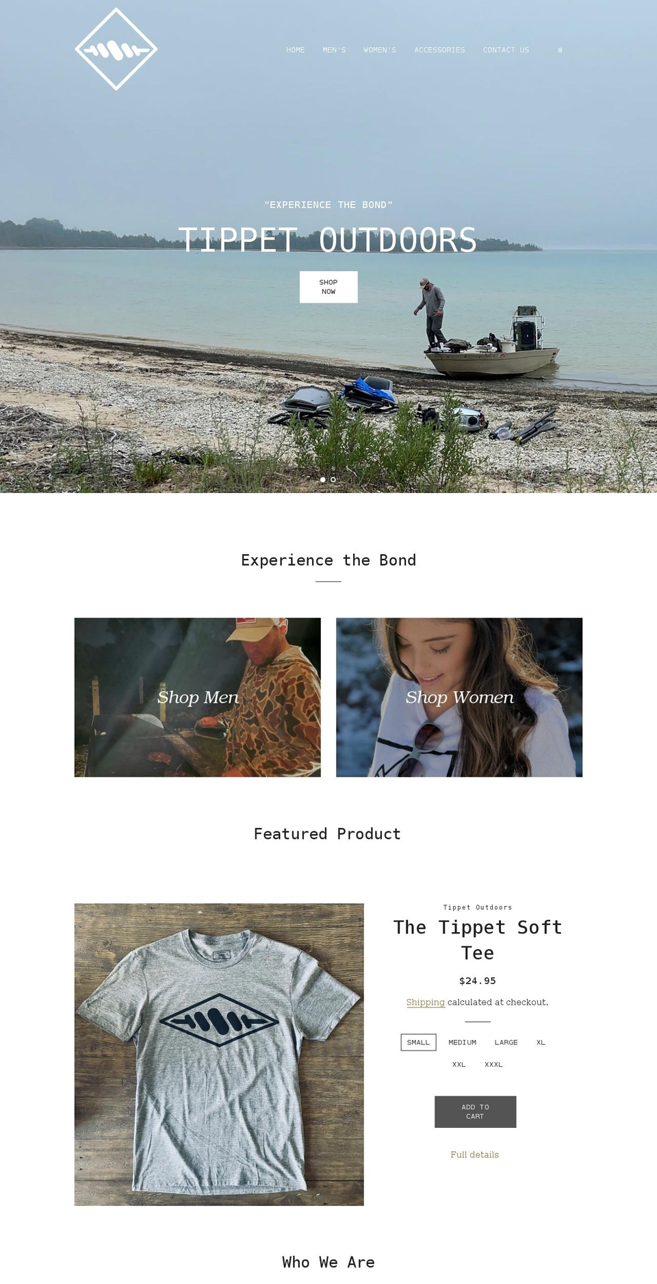 tippetoutdoors.com shopify website screenshot
