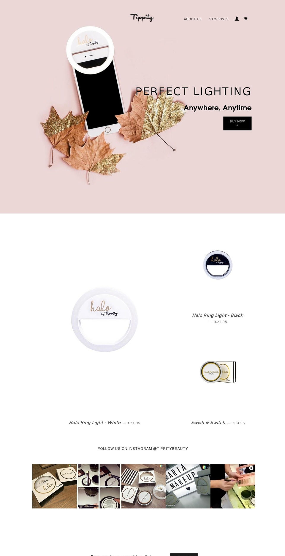 tippitybeauty.com — Shopify storefront screenshot