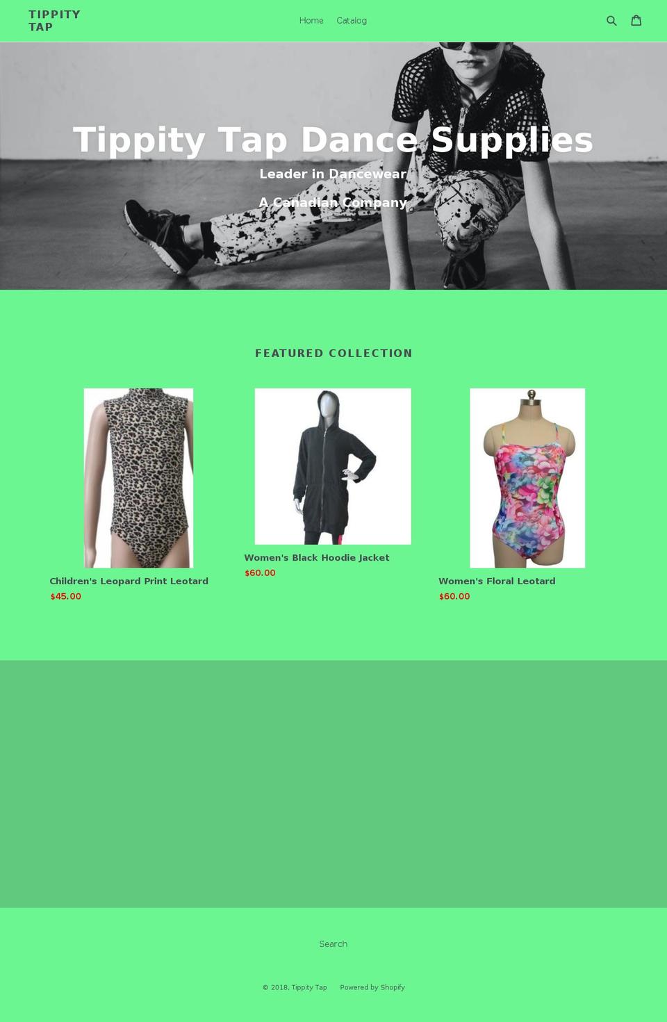 tippitytapdancesupplies.com — Shopify storefront screenshot