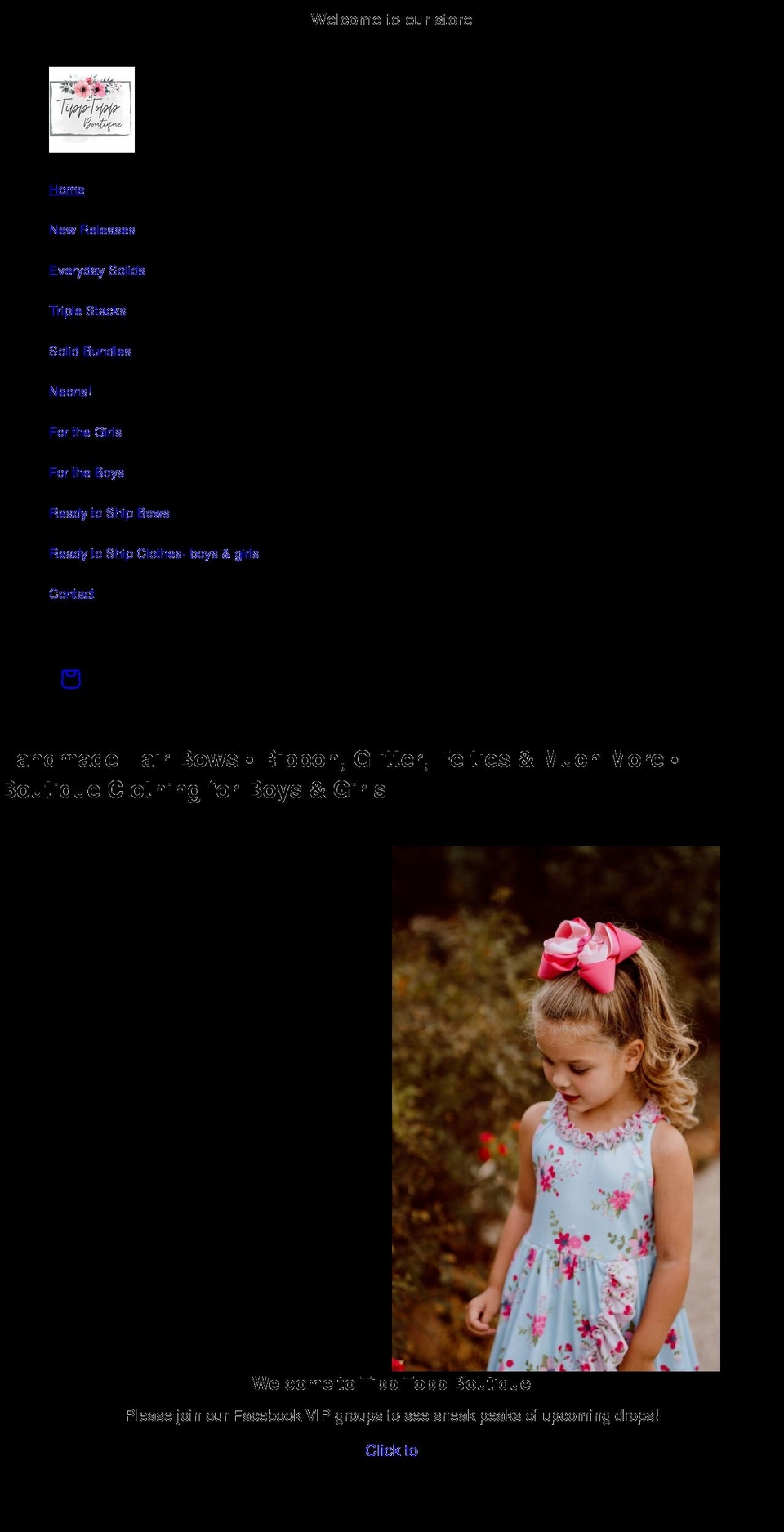 tipptoppboutique.com shopify website screenshot