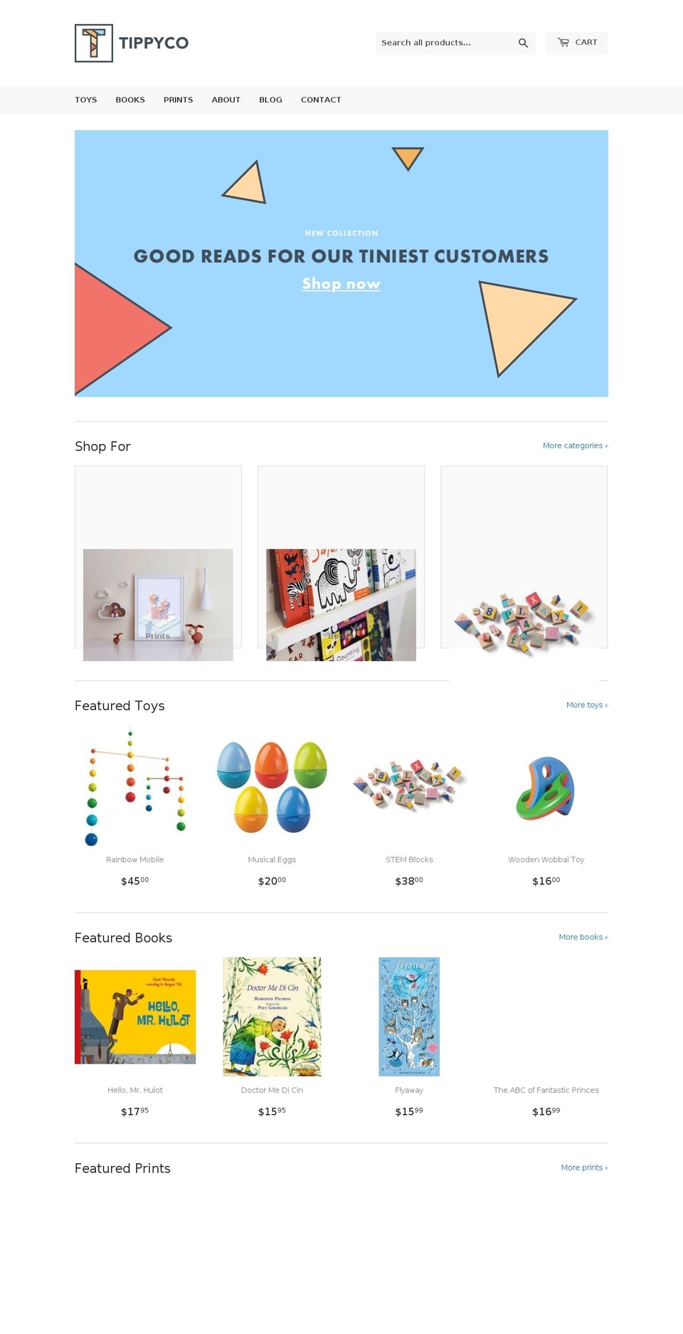 tippyco.com — Shopify storefront screenshot