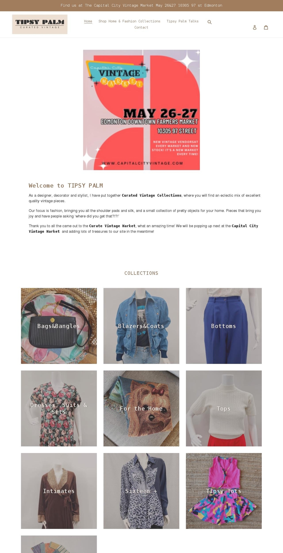tipsypalm.com shopify website screenshot