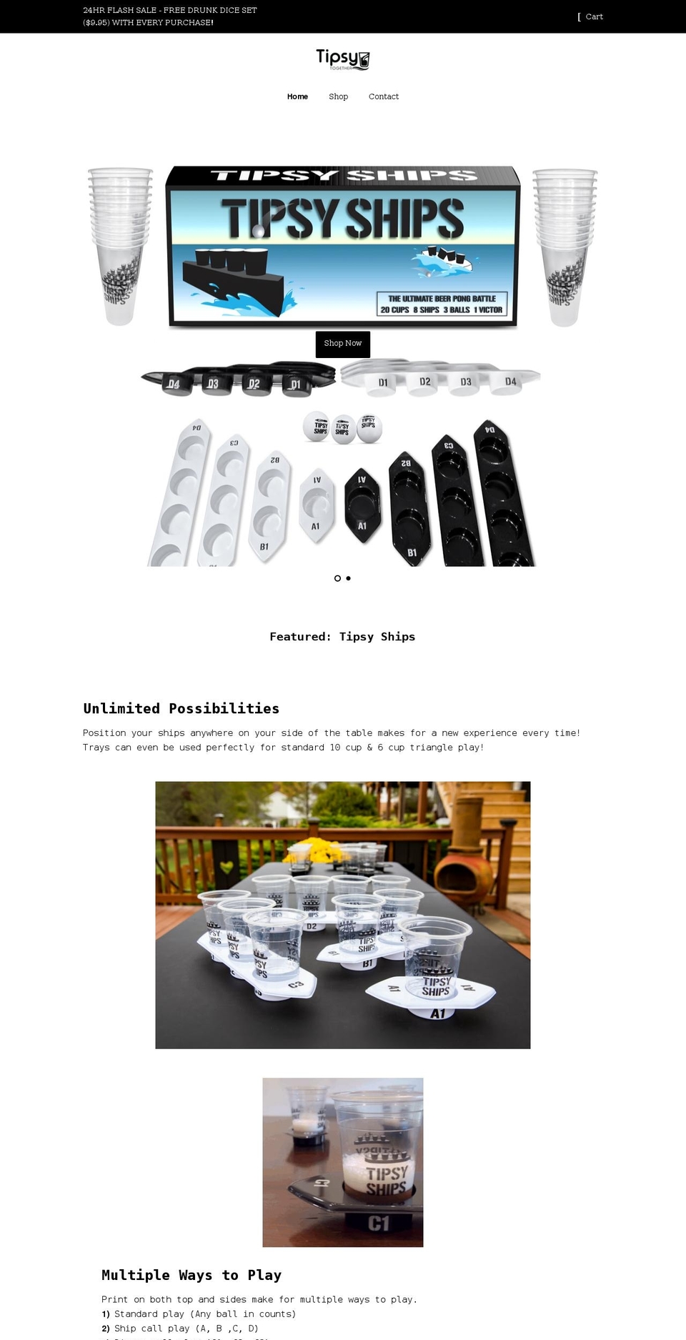 tipsytogether.com shopify website screenshot