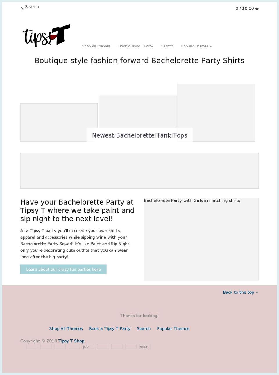 tipsytshirts.com — Shopify storefront screenshot