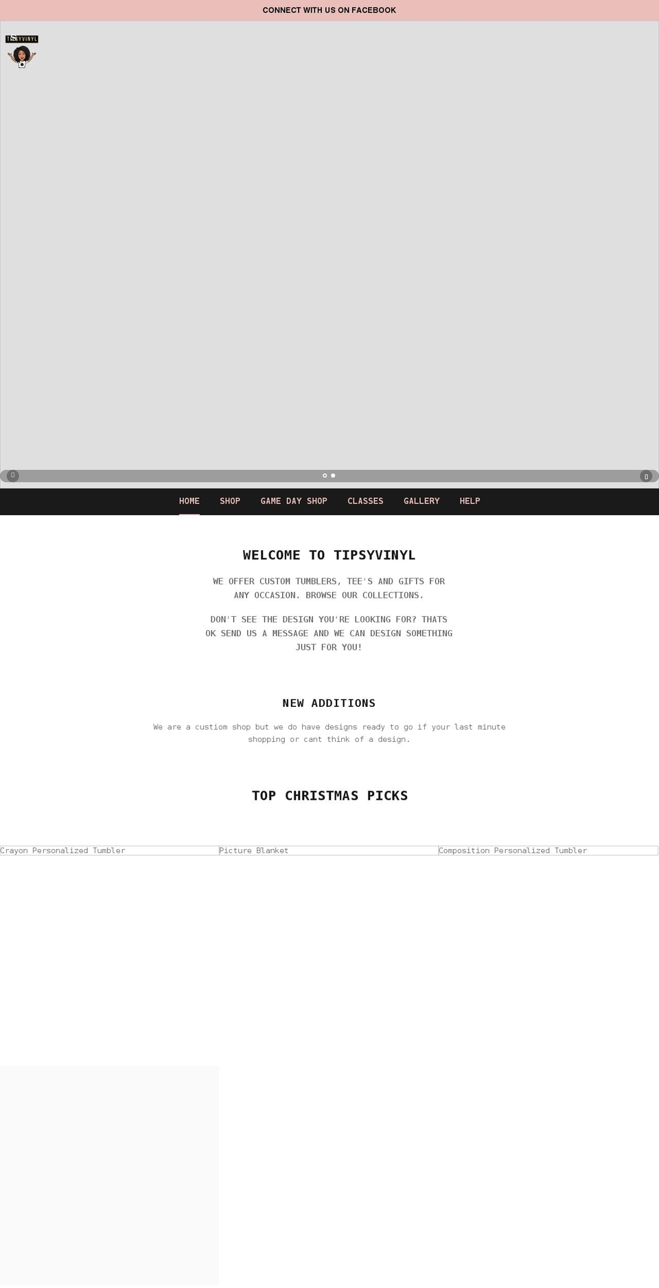 tipsyvinyl.com — Shopify storefront screenshot