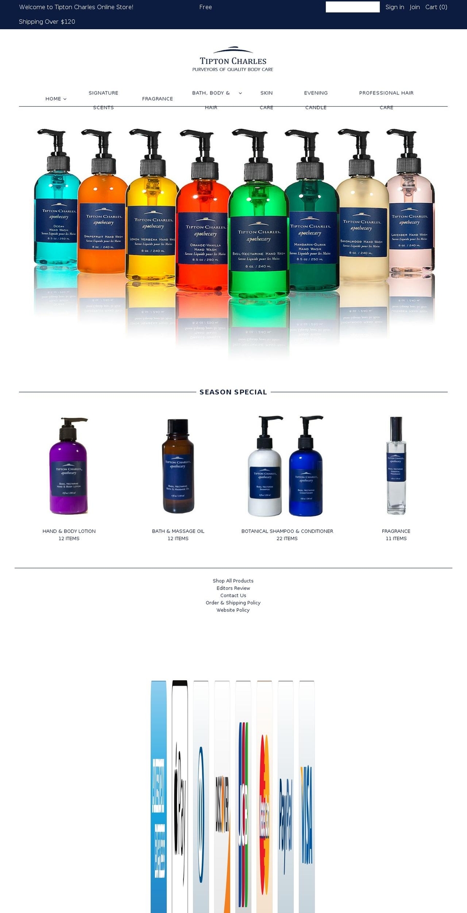 tiptoncharles.com shopify website screenshot