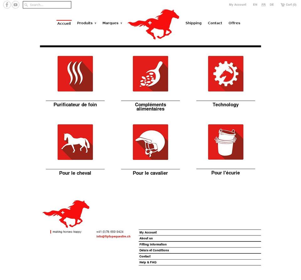 tiptopequestre.ch shopify website screenshot